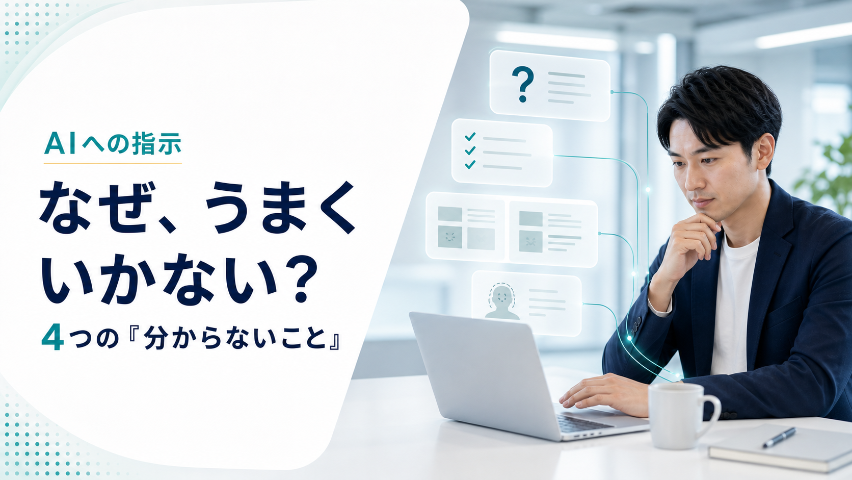 AIに指示してもうまくいかないのはなぜ?手戻りを減らす4つの確認ポイント