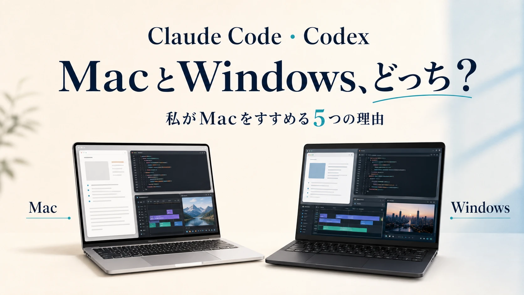 Claude CodeとCodexはMacとWindowsどっち?私がMacをすすめる5つの理由