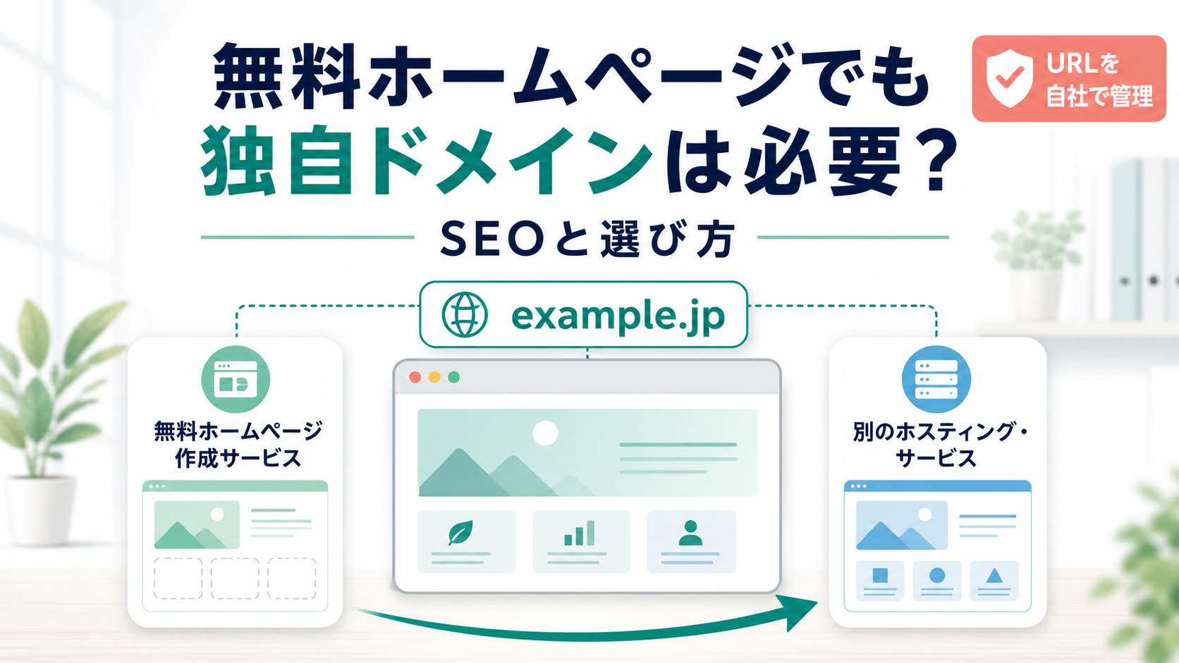 無料ホームページでも独自ドメインは必要?SEOと選び方を解説