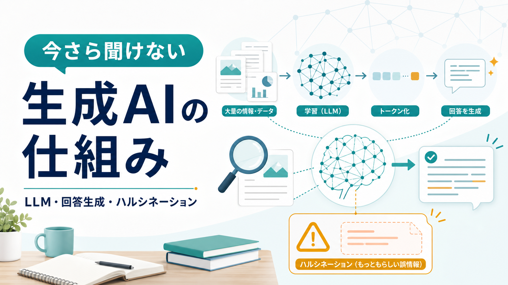 今さら聞けない生成AIの仕組み｜LLM・回答生成・ハルシネーションをやさしく解説