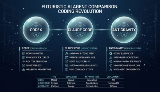 【2026年版】AIエージェント比較｜Codex・Claude Code・Antigravityの違いと料金を解説