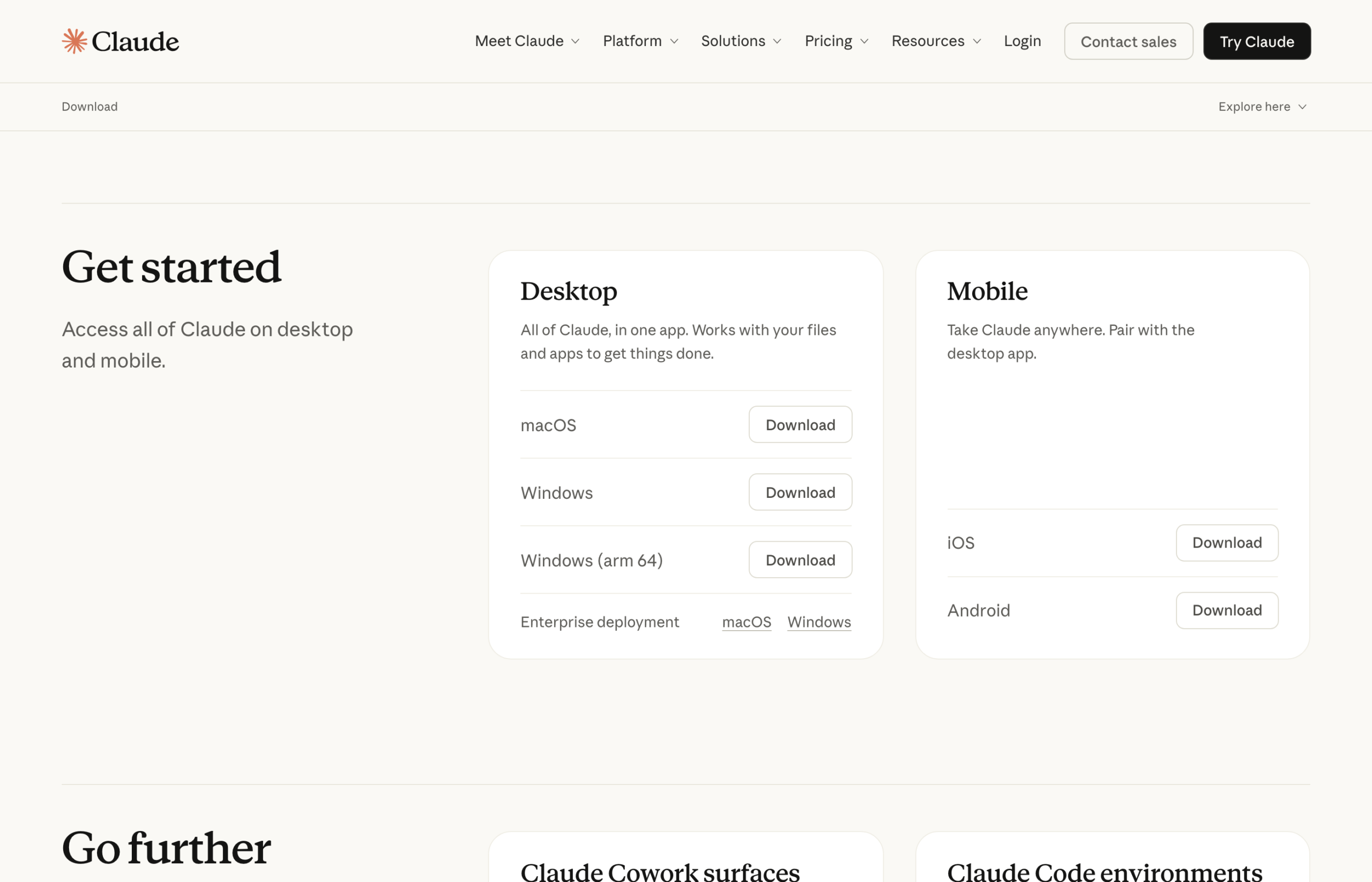 claude.com/download のDesktopセクション