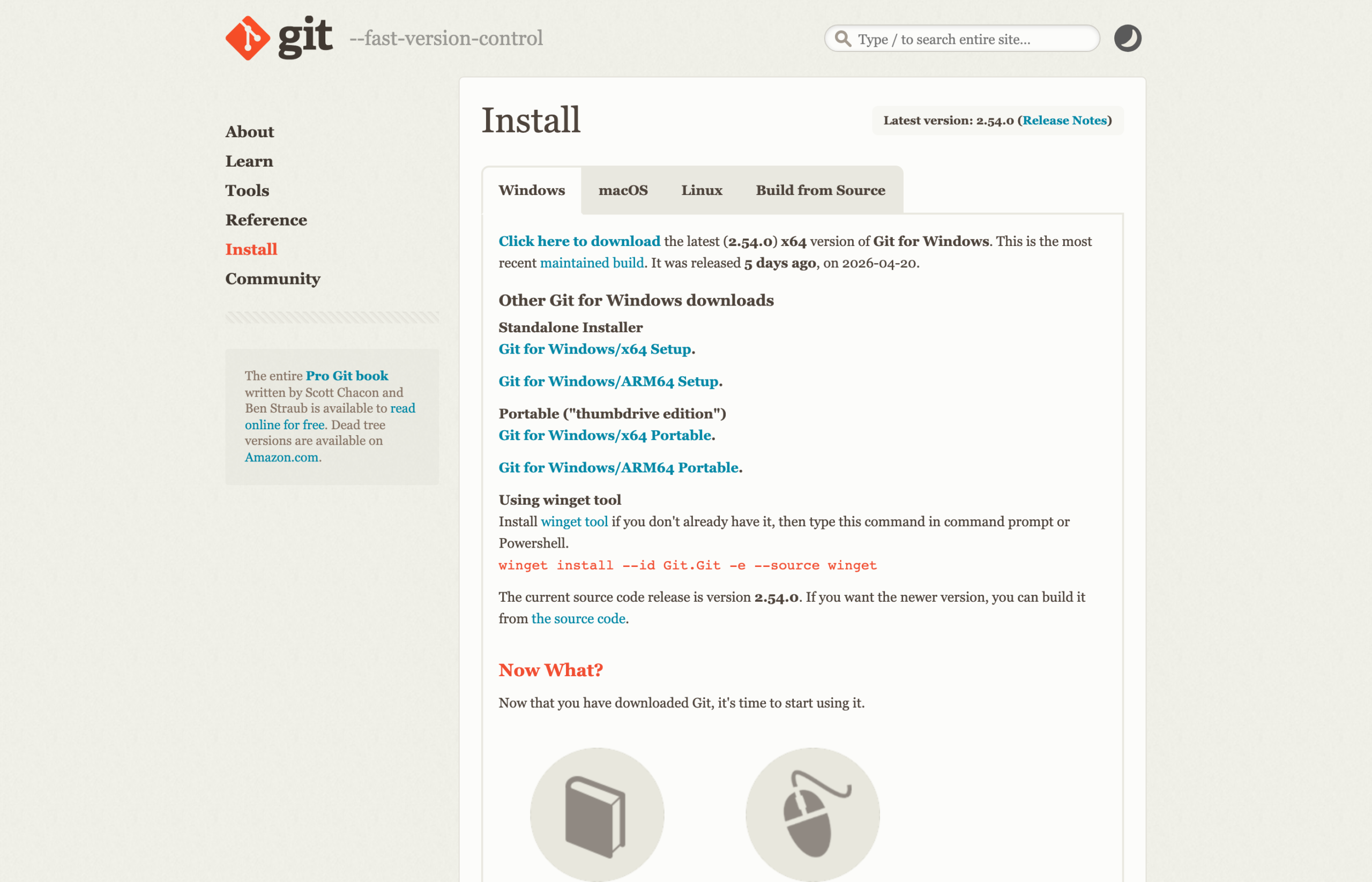 git-scm.com/download/win のインストール案内